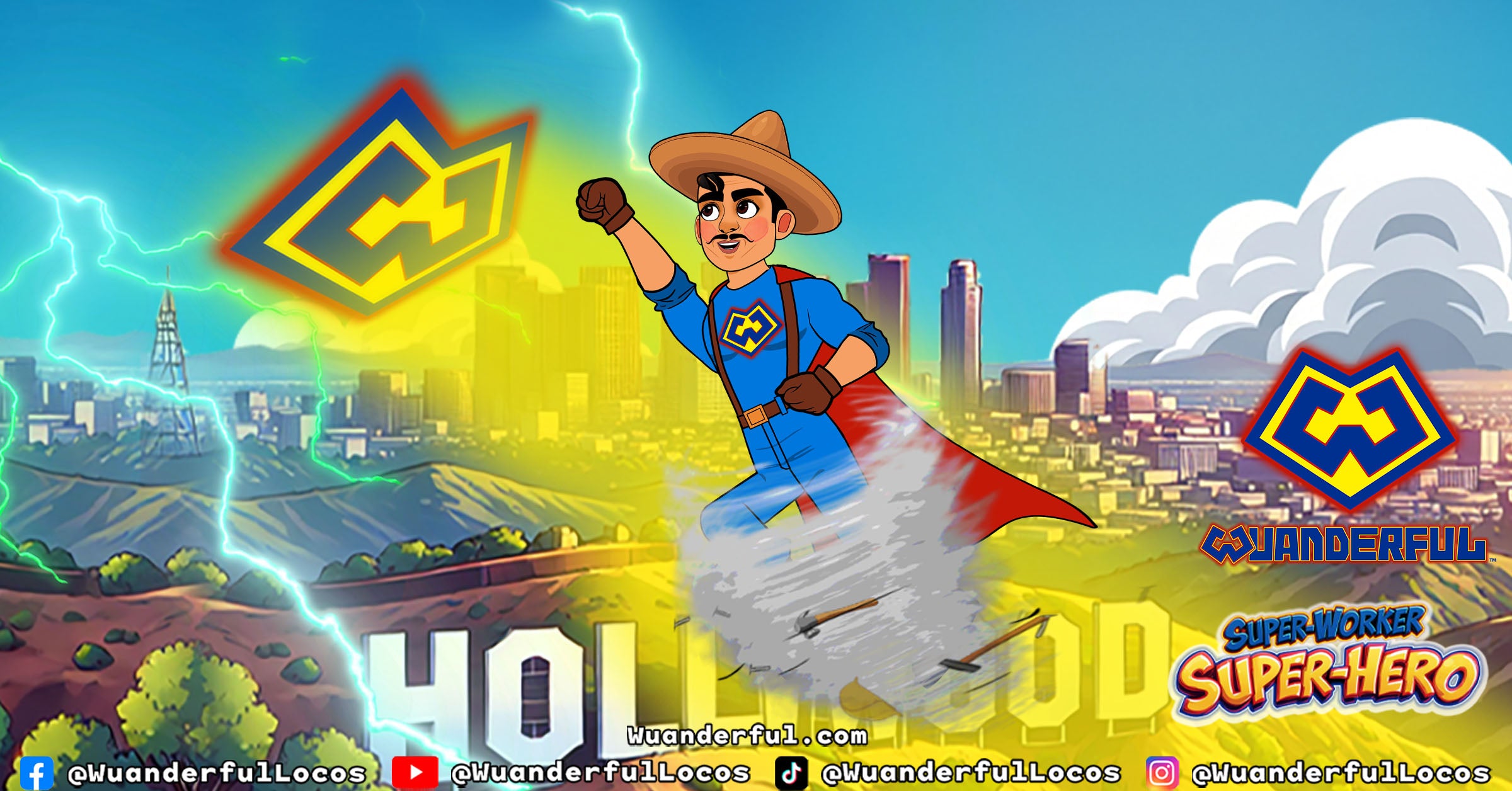 Load video: Mexican Superhero Super Wuanderful, The Super-Hero Super-Worker, Cartoon Comedy Series