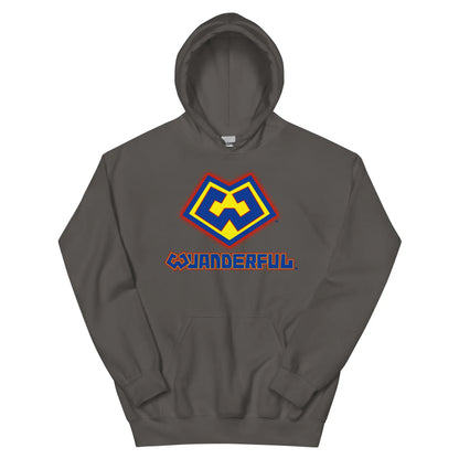 Wuanderful Locos logo on a gray limited edition hoodie