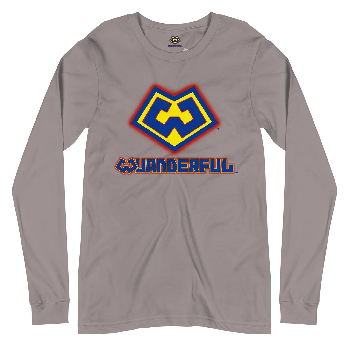Wuanderful Locos logo on a limited edition gray long-sleeve shirt
