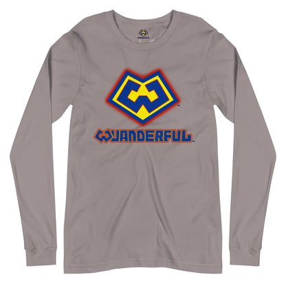Wuanderful Locos logo on a limited edition gray long-sleeve shirt