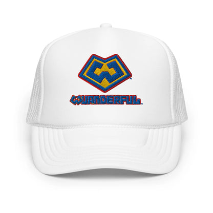 Wuanderful Locos logo on a limited edition white trucker-style cap